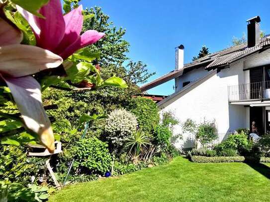 Ⓣraumhaus mit paradiesischem Sonnengarten & viel Platz für die Familie. In ruhiger Lage Grünwalds.