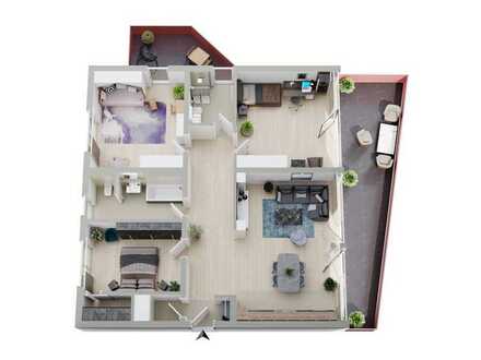 Exklusiver NEUBAU "Wohnen an der alten Schreinerei" 
Wohnung Nr. 13
4-Zimmer mit 2 Balkonen im 2.