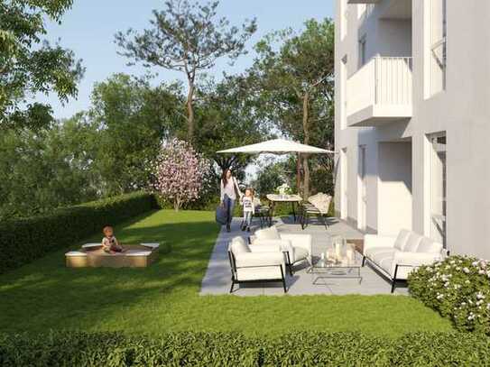 Traumhafte 3,5 Zimmer Wohnung mit sehr großem eigenen großen Gartenanteil und Süd Terrasse