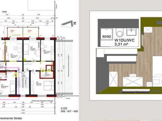 Erstbezug 1-Zi.-Wohnung perfekt für Pendler, Studierende oder Singels.