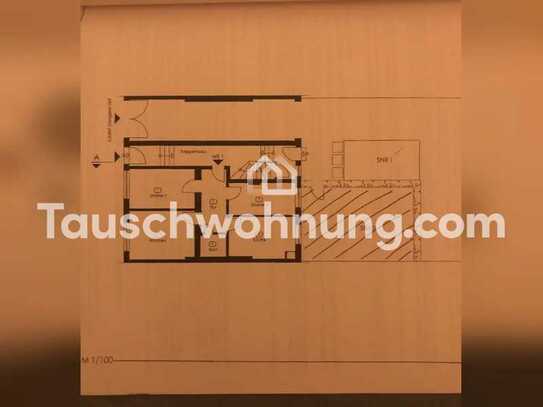 Tauschwohnung: Nette 3 Zimmer Wohnung mit Garage und eigenen Garten