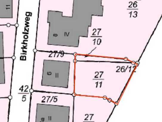 Baugrundstück ca. 373m² für EFH, DHH, 2-3 FH (ca. 235m² Wohnfläche)