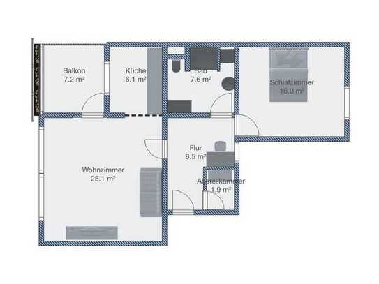 sanierte 2 Zimmer Wohnung in Ulm-Wiblingen