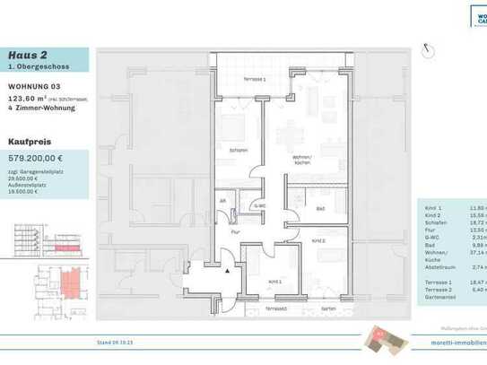 4-Zimmer Wohnung mit Gartenanteil