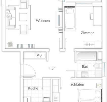 Ihr neues Zuhause! 3 Zimmer mit Balkon in Audinähe!