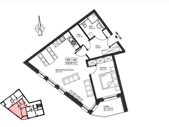 Leben und Wohnen im Burgpalais Mayen - Whg. Nr. 1.08