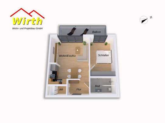 Wohnung 09	 -	59,79 m²