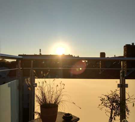 Traumhafte Dachgeschosswohnung mit Panorama-Dachterrasse in Linden