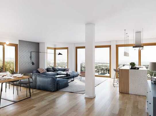 Modernes Architektenhaus, 5 Zimmer Terrassenwohnung mit Ausblick