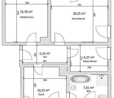 3-Raum Wohnung mit Garten + Stellplatz im Erstbezug
