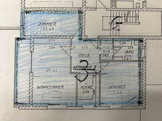 Stilvolle möblierte 3-Zimmer Wohnung, zu vermieten