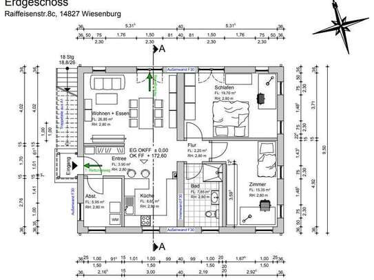 Erstbezug: Schöne 3-Raum-Erdgeschosswohnung mit gehobener Innenausstattung in Wiesenburg/Mark