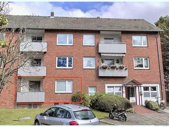 BEZUGSFREI: 2 Zimmer-Erdgeschoss-Wohnung mit Südbalkon + Garage in zentrumsnaher ruhiger Wohnlage !