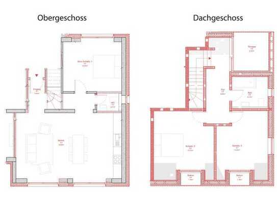 Absolut einzigartige 4-Zimmer-Wohnung mit Balkon, Küche, Eichen Parkett, & Designboden in Jugenheim