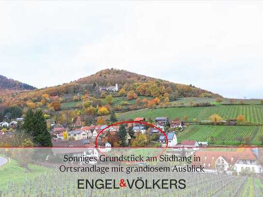 Sonniges Grundstück am Südhang in Ortsrandlage mit grandiosem Ausblick