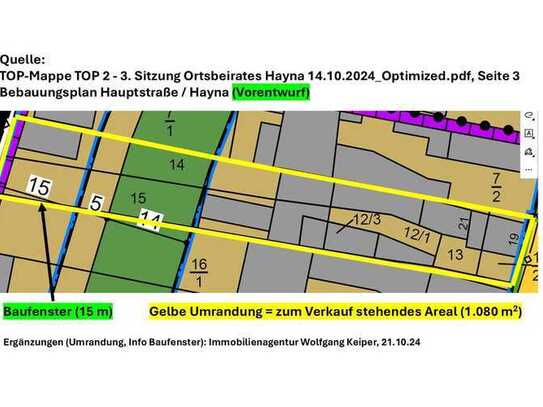 Vorentwurf Bebauungsplan im Ortsbeirat Hayna vorgestellt