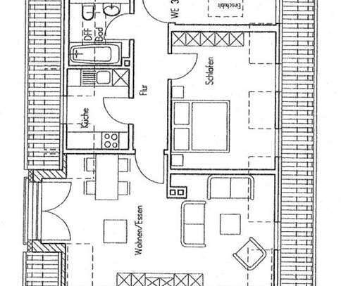 2 Zimmer-Wohnung in ruhiger Lage mit guter Verkehrsanbindung