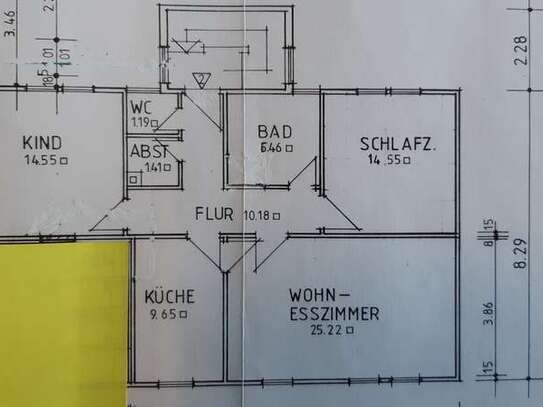 Dreizimmer- Wohnung, Erbach Zentrum nahe Bahnhof