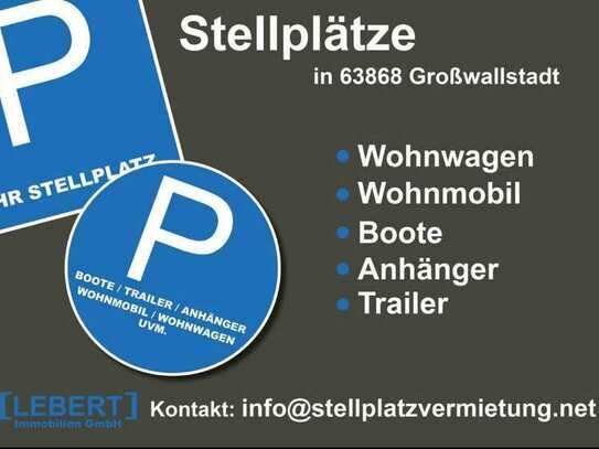 Parkplatz, Abstellplatz, Stellplatz Wohnwagen, Wohnmobil, Anhänger, Boot