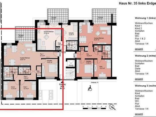 Neuwertige 4-Zimmer-Wohnung mit Terrasse in Mönchengladbach-Windberg zu vermieten