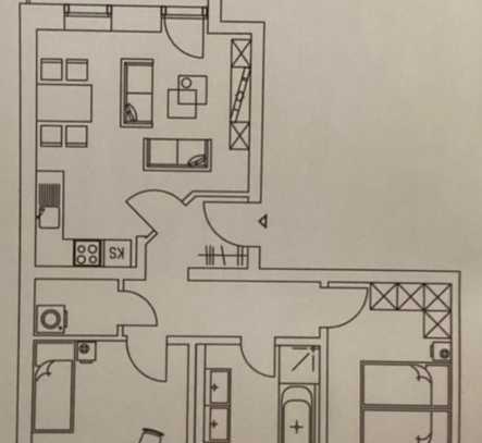 Attraktive 3 Zimmerwohnung mit Balkon und Stellplatz in Leipzig zu vermieten WE 2