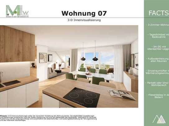 HIGHLIGHT MLW26 - Neubau 3-Zimmer-Wohnung in zentraler Lage in Bamberg mit 83m²