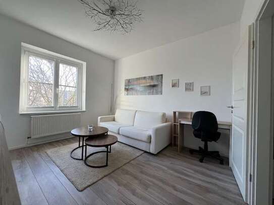 Helle, möblierte, sanierte, ruhige Wohnung, ca. 36 m², EBK, Wasch-/Geschirrspülmaschine in Lankwitz