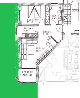 2-Zimmer-Wohnung mit Garten in Gera / Kleinaga