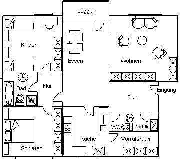 Helle 3-Zimmer-Wohnung mit Balkon