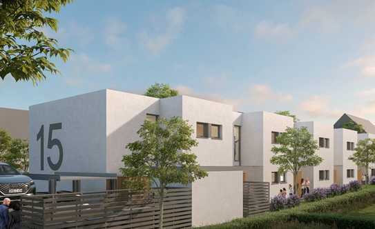 Neubau in Bissendorf: Modernes 3,5-Zimmer-Mittelhaus mit Garten und Terrasse