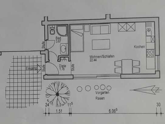 1-Zimmer Appartement Klein Karben 500€ warm für Wochenendheimfahrer*in