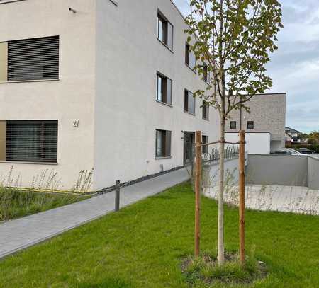 Wohnen im Neubau (ENERGIEARM) mit Terrasse, Garten und Küche inkl. TG-Stellplatz in Zentrumsnähe WD