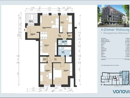 Wohnen direkt an der Rü: Schicke 4-Zi.-Neubau-Whg. mit hochwertiger Ausstattung