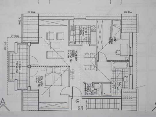 Dachgeschoß-Wohnung mit drei Zimmern sowie Balkon und EBK in Kirchentellinsfurt