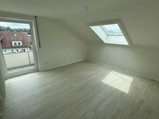 Renovierte 2-Raum-DG-Wohnung mit Balkon und Einbauküche in Eriskirch