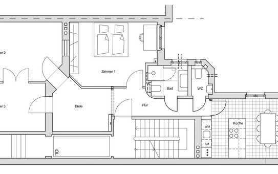 Erstbezug hochwertig kernsanierter Altbauwohnung in Rheinnähe Golzheim/Pempelfort