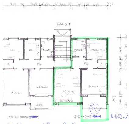 2-ZKB, sehr großer Westbalkon und große Wohnküche