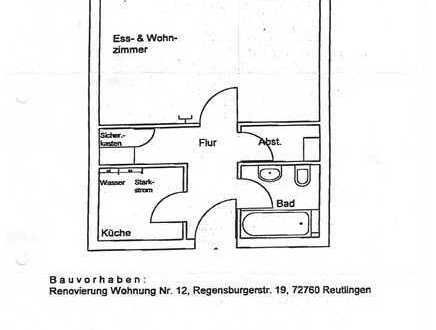1-Zimmer-Wohnung mit Einbauküche und Balkon in Reutlingen