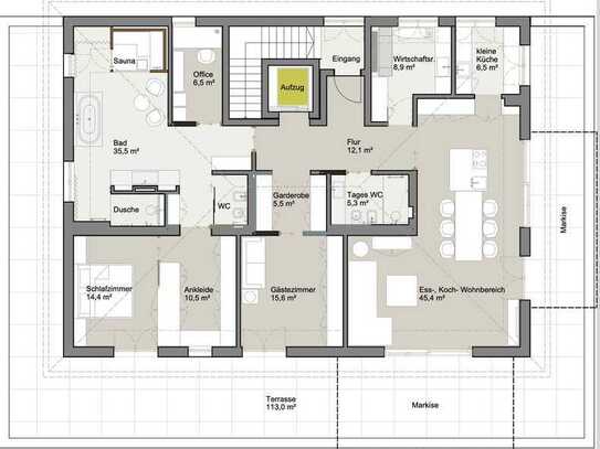 Erstbezug Penthouse-Wohnung mit geplanter Luxusinnenausstattung …