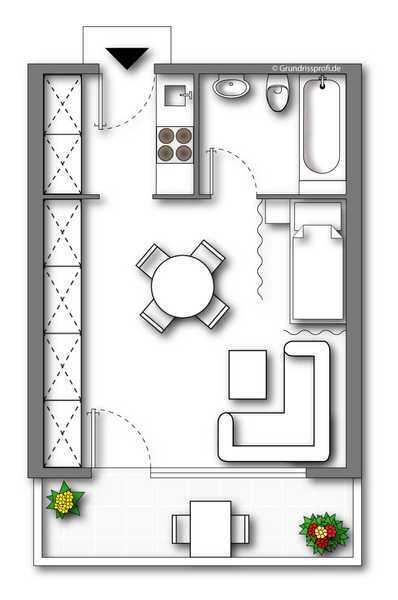                                                               Grassau, tolle 1-Zimmer Wohnung mit Balkon                                                       in Grassau (Traunstein)