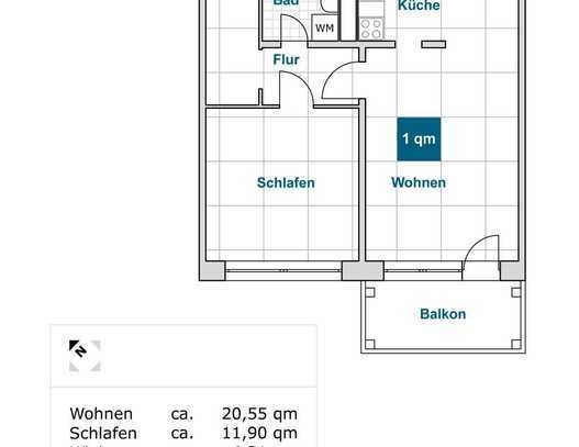 Ihre neue 2 Zimmer Wohnung wartet auf Sie!