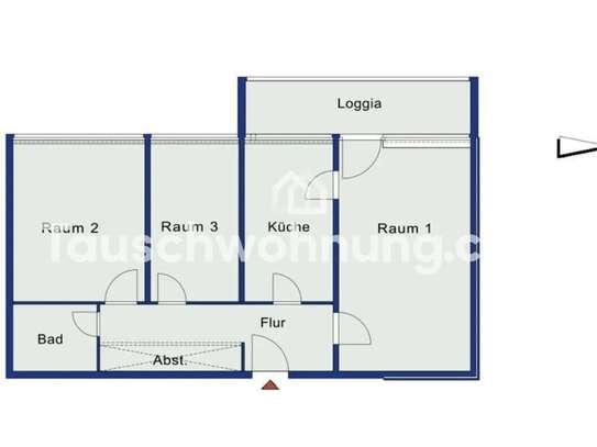 Tauschwohnung: Schön geschnitten Wohnung im 8 Stock