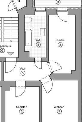 Sanierungsbedürftige 2-Zimmer-Wohnung in Leipzig