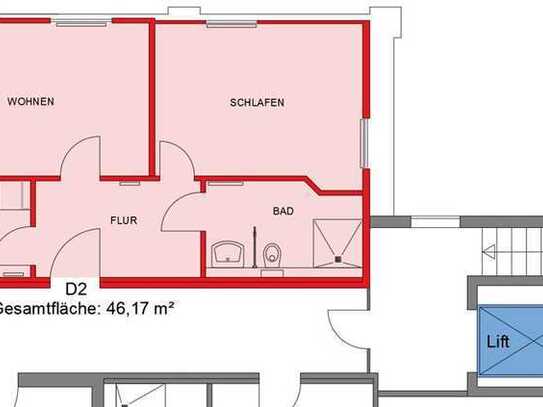 Ruhige, neuwertige 2-Zimmer-Wohnung mit gehobener Innenausstattung in Naumburg