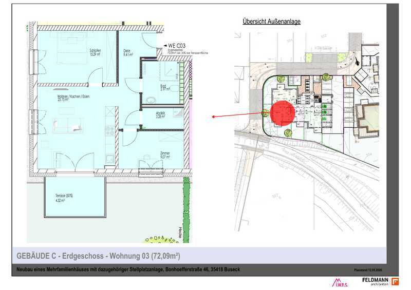                                                               Gem&uuml;tliche 3-Zimmerwohnung mit Gartenanteil und Einbauk&uuml;che!                                                       in Buseck (Gießen)