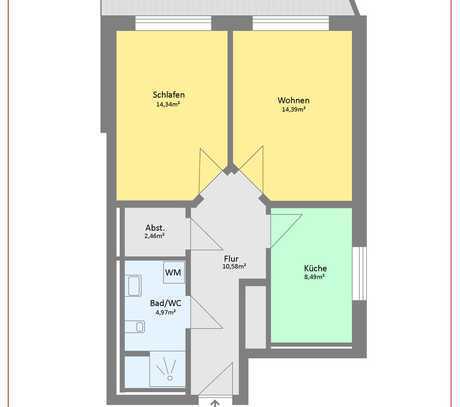 Neue 2 Zimmer-Wohnung im Erdgeschoss mit Terrasse