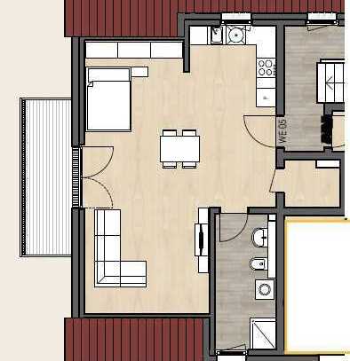 Freundliche 1- Zimmer -Dachgeschosswohnung in Alsheim