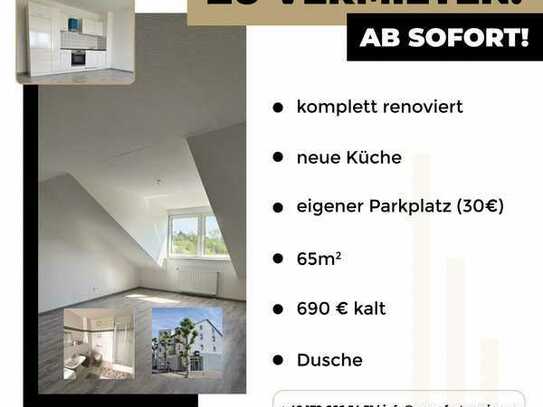 Geschmackvolle, vollständig renovierte 2-Zimmer-Dachgeschosswohnung in Saarbrücken