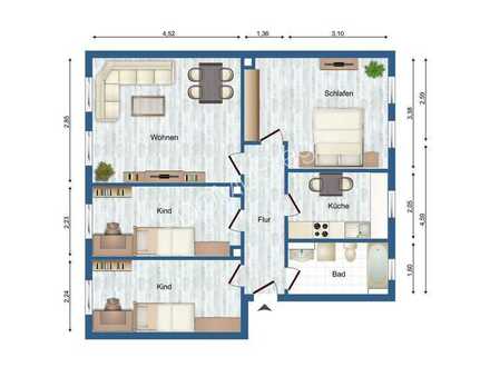 Renovierte 4 Zimmer Wohnung mit EBK in der Waldsiedlung