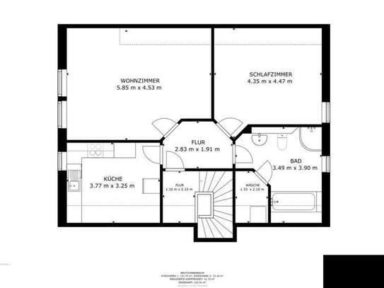 Freundliche und gepflegte 2-Zimmer-Dachgeschosswohnung in Weitenhagen